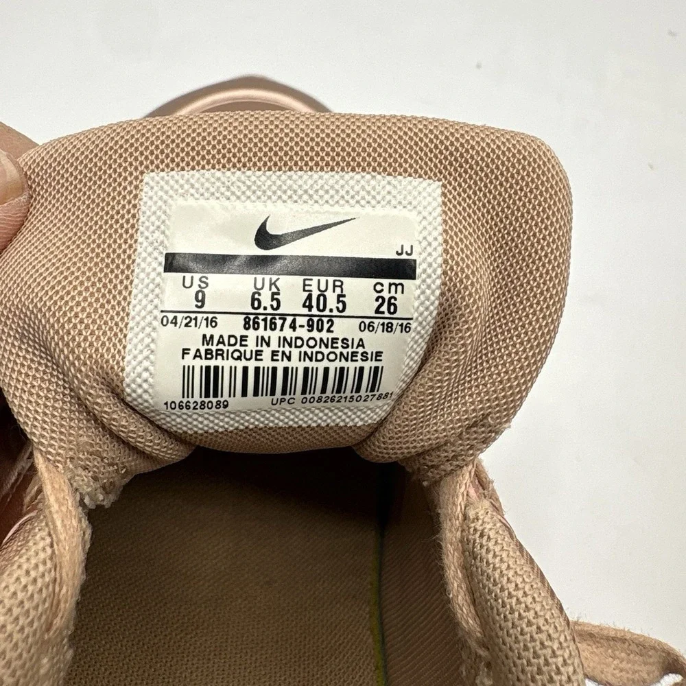 NIKE Air Max Thea Sneaker Women's Size US 9 Metallic Rose Gold Leather Shoes - Picture 3 of 9